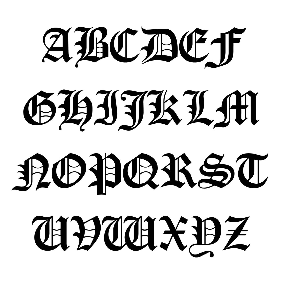 Old English Letter – Rake Jewelry